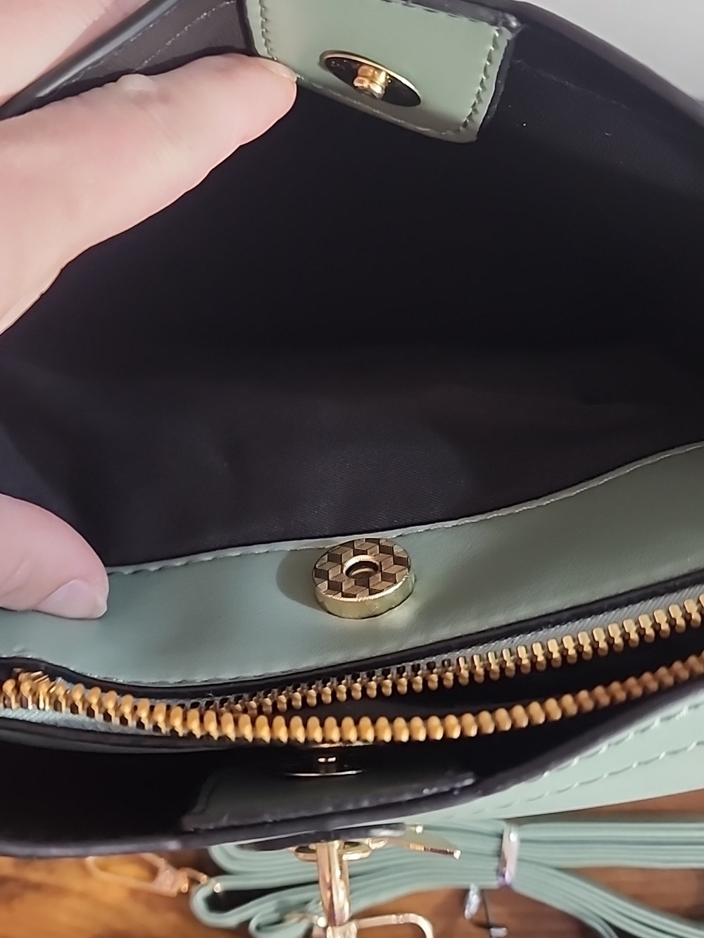Mint Green Crossbody Bag with Butterfly Charm Firm Price Is $27 - Picture 4 of 8